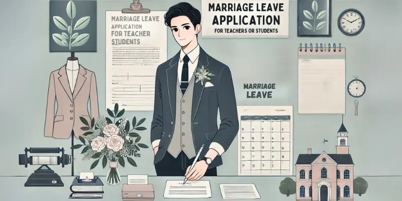 Marriage Leave Application for teachers or students