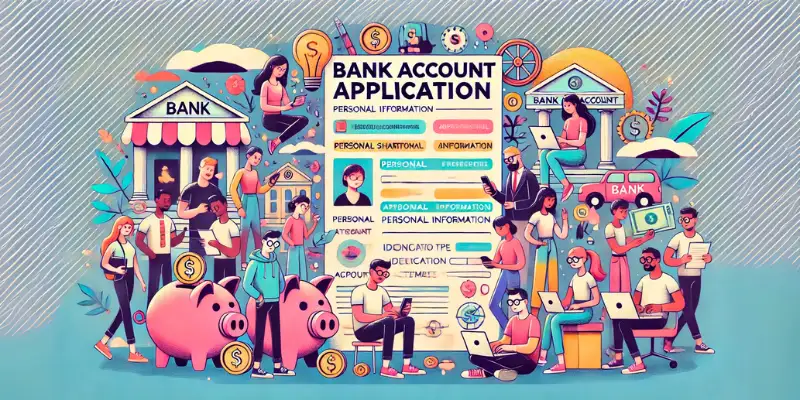 Application for opening a bank account